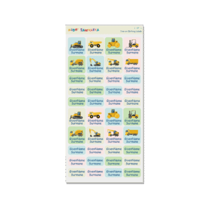 Alternative view of Iron on Clothing Labels - Construction Vehicle