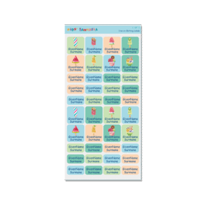 Iron on Clothing Labels - Icecream 1