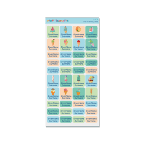 Iron on Clothing Labels - Icecream 4