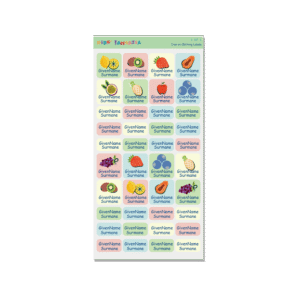 Iron on Clothing Labels - Fruit 1