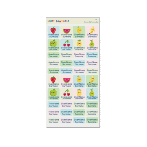 Iron on Clothing Labels - Fruit 4