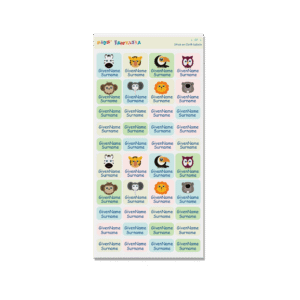 Stick on Cloth Label -Animal 7