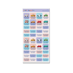 Stick on Cloth Label -Car 2