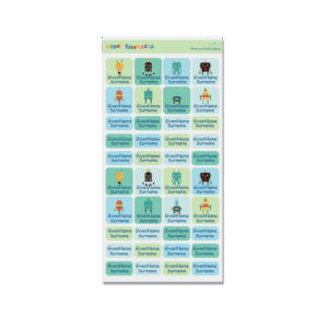 Stick on Cloth Label -Robot 2