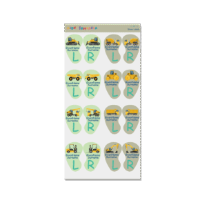 Alternative view of Shoe Labels -Construction Vehicles