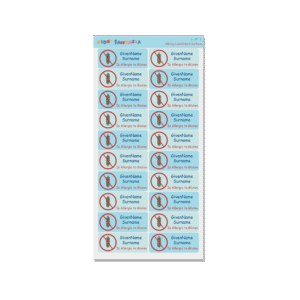 Allergy Name Labels -Gluten Free